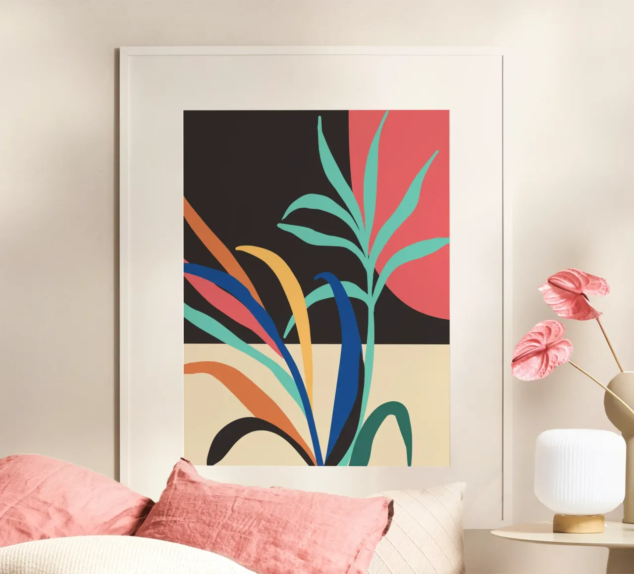 Moderne abstrakte Kunst Pflanze 7 Poster von ThingDesign