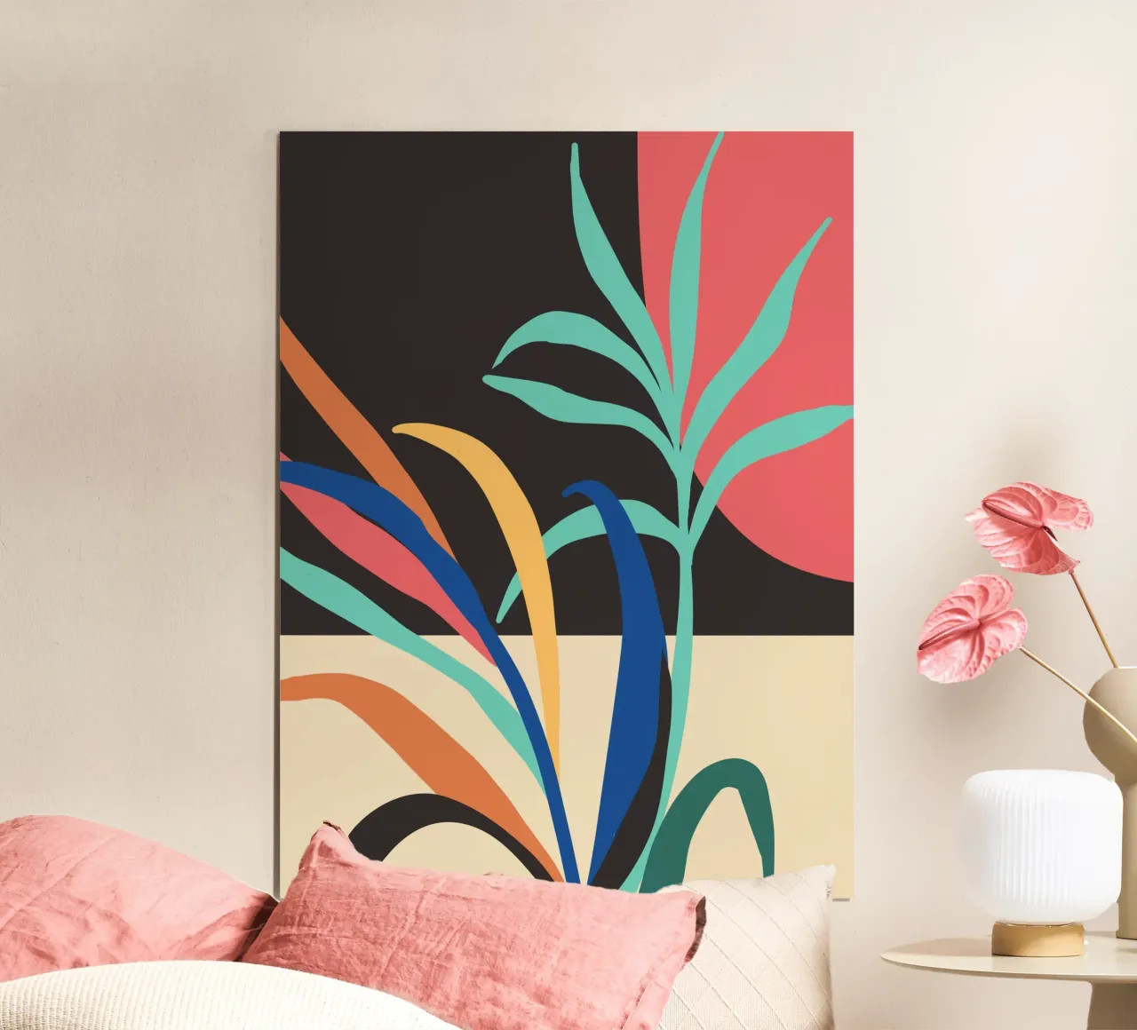 Moderne abstrakte Kunst Pflanze 7 Poster von ThingDesign