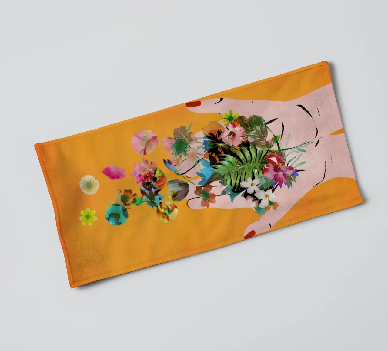 Frida's Hands towel by treechild