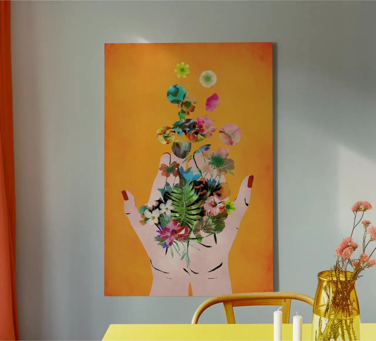 Frida's Hands canvas met Baklijst van treechild