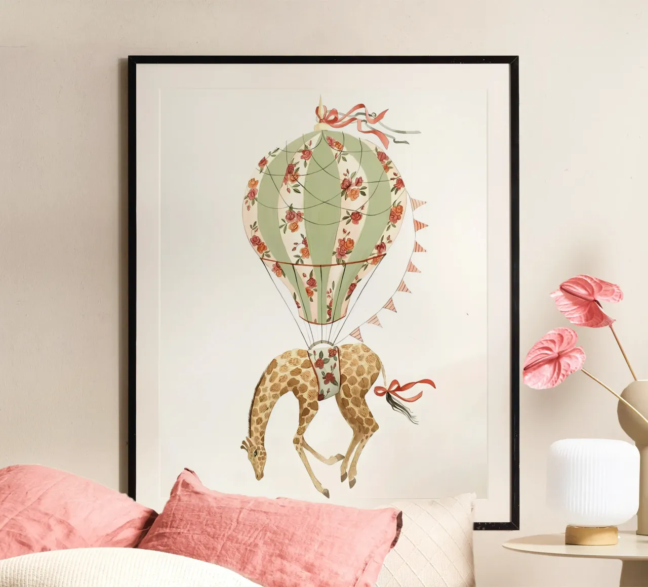 animale ballon poster con telaio in alluminio da mitaco