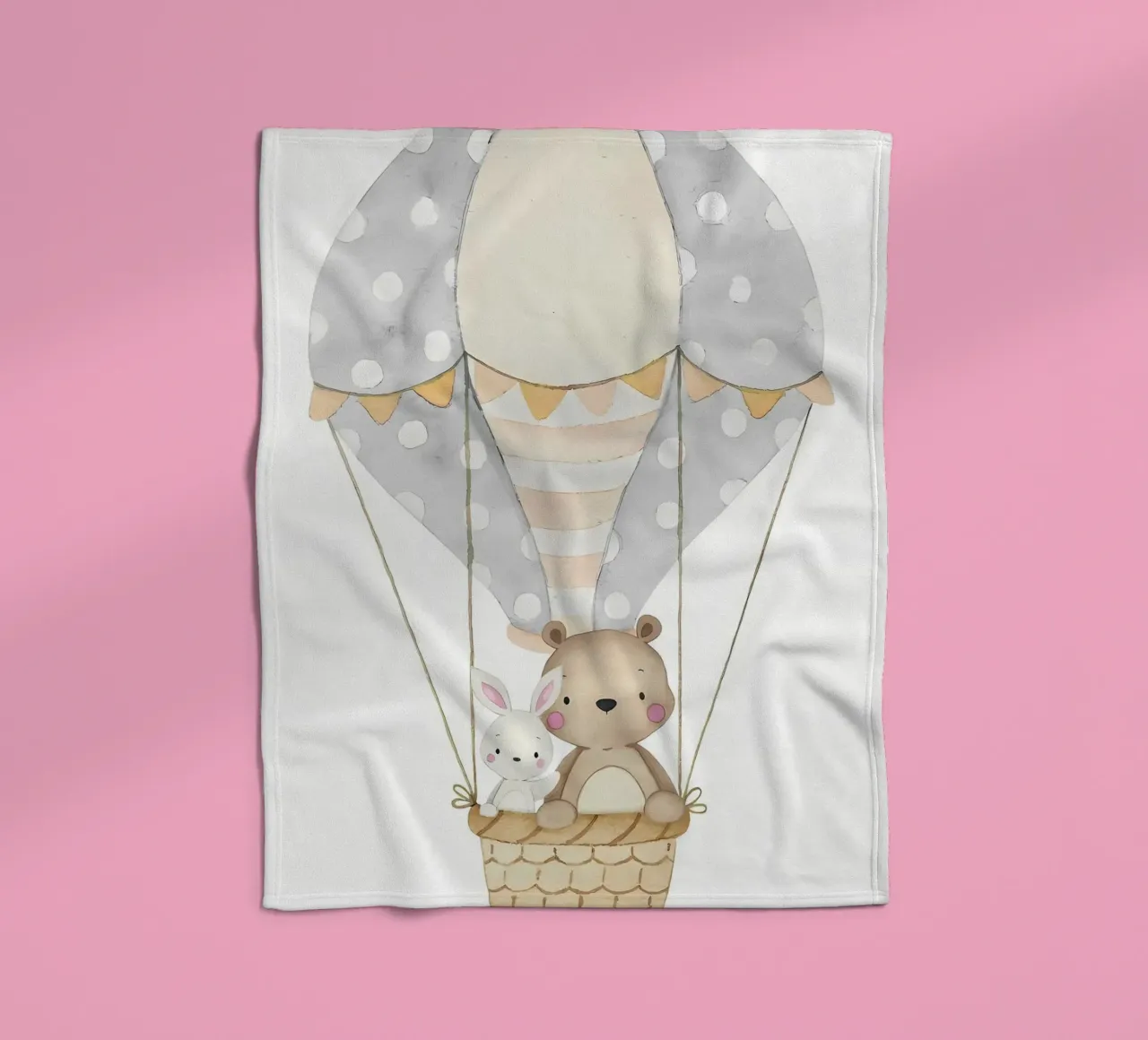 balloon animal fleece blanket by mitaco