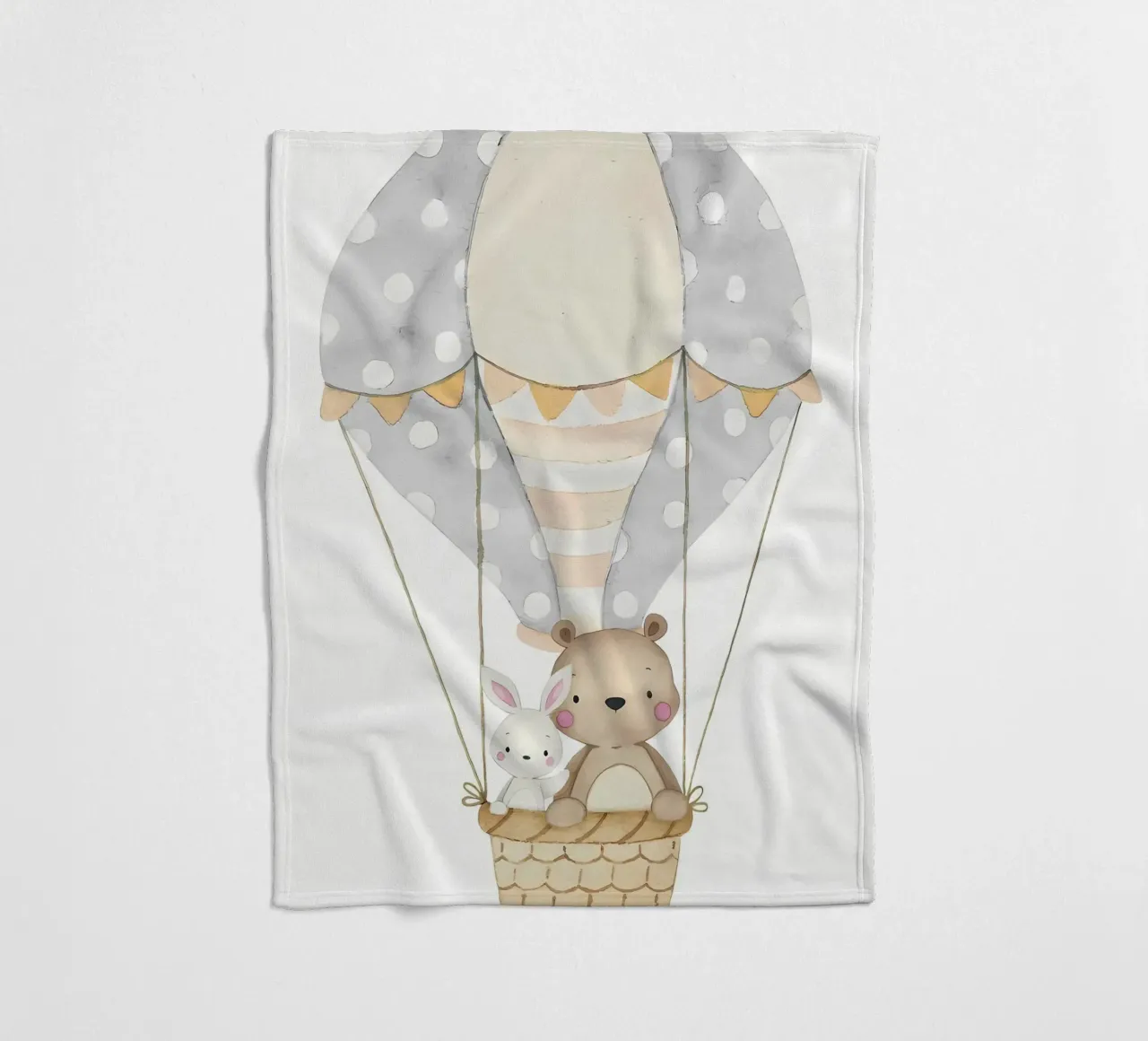 balloon animal fleece blanket by mitaco
