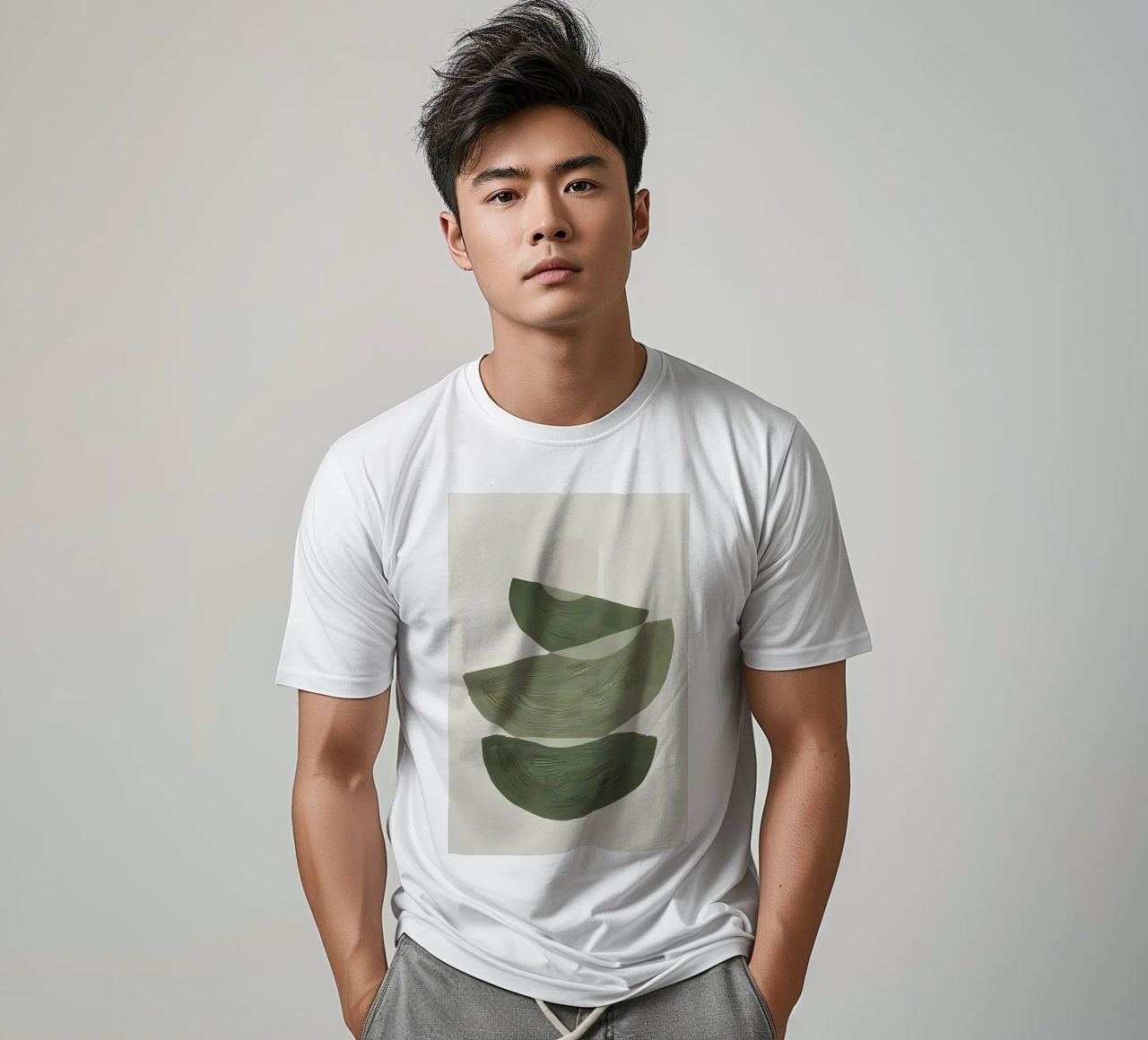 Grune formes graphiques No2 t-shirt de Manhmai