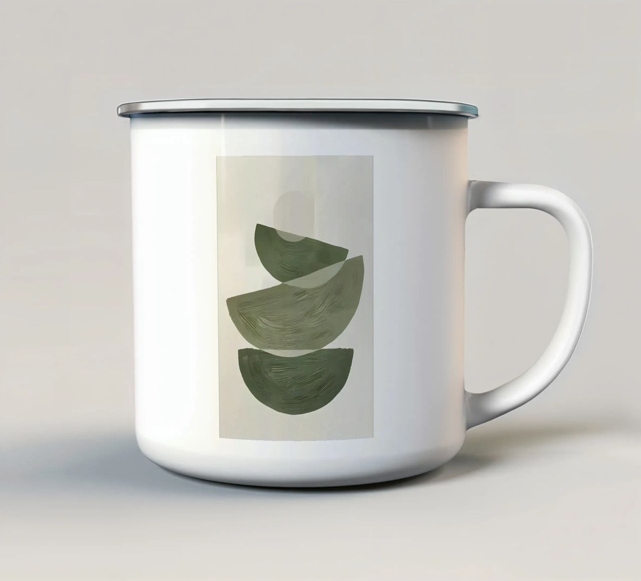 Grune formes graphiques No2 mug en émail de Manhmai