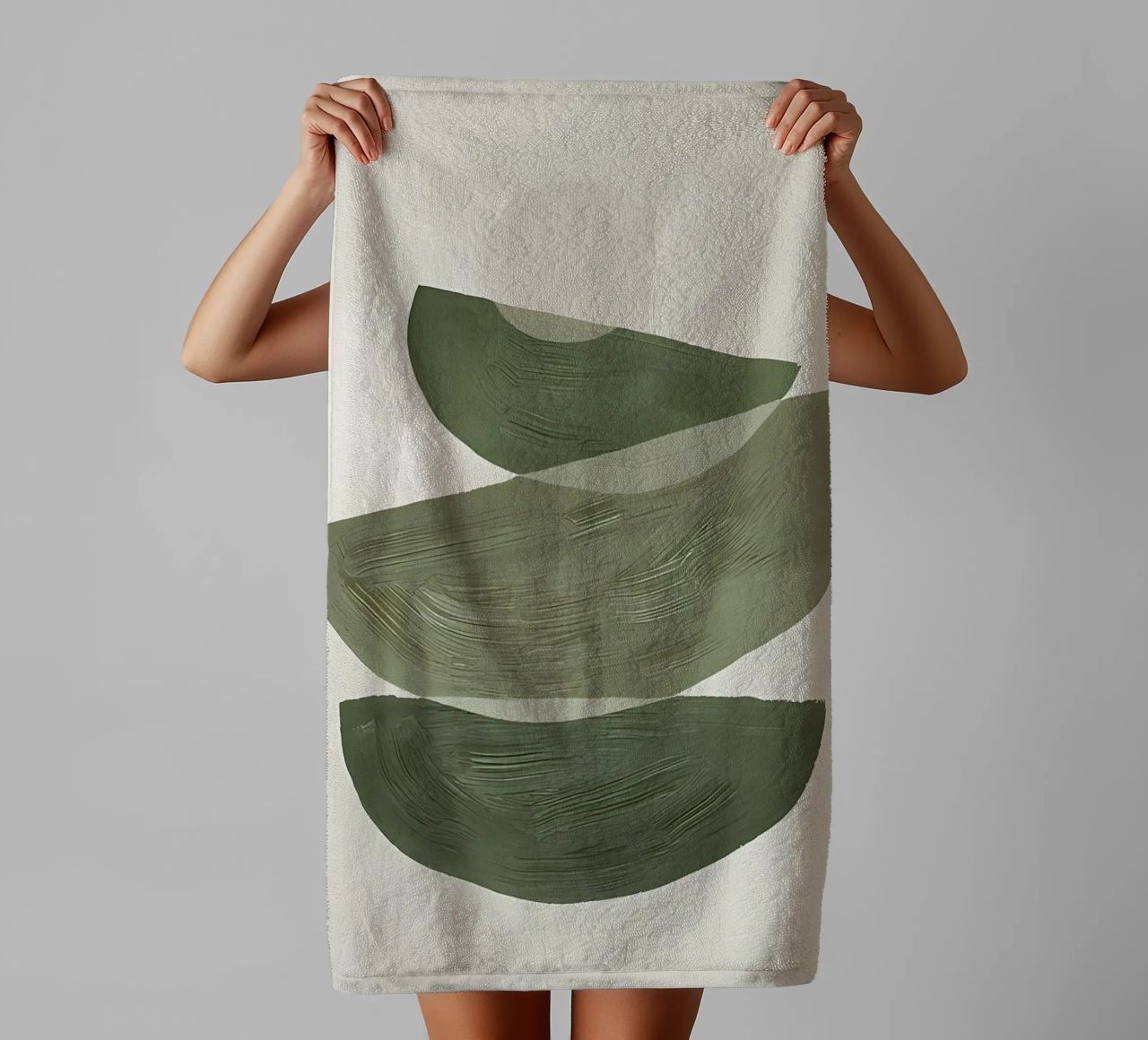 Grune formes graphiques No2 serviette de bain de Manhmai