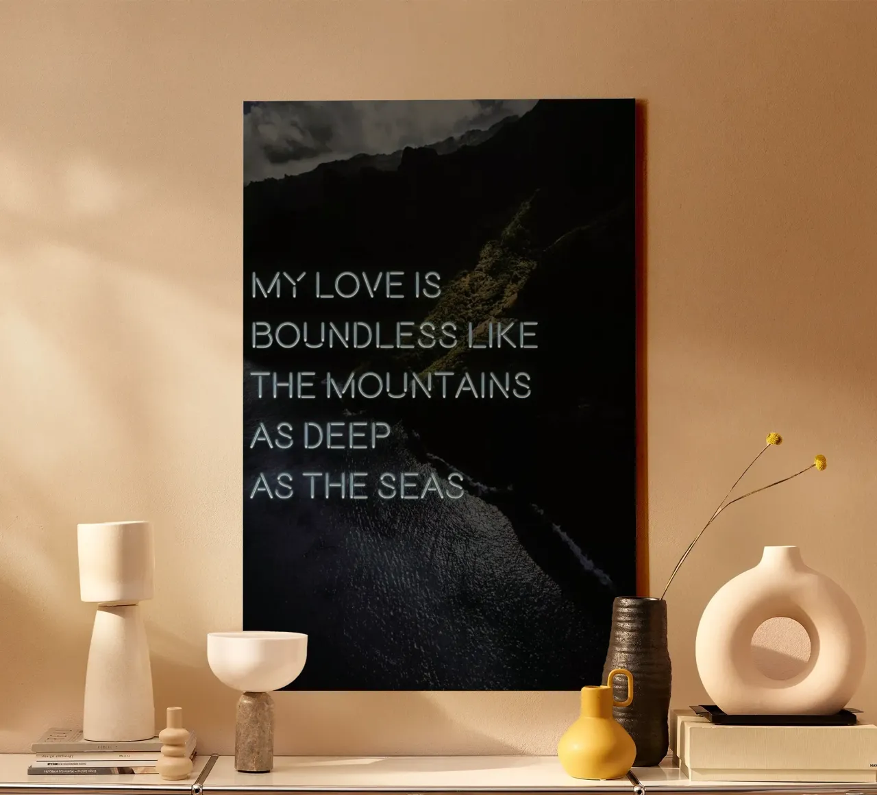 My love is boundless tela con Cornice a cassetta da Oh Darling