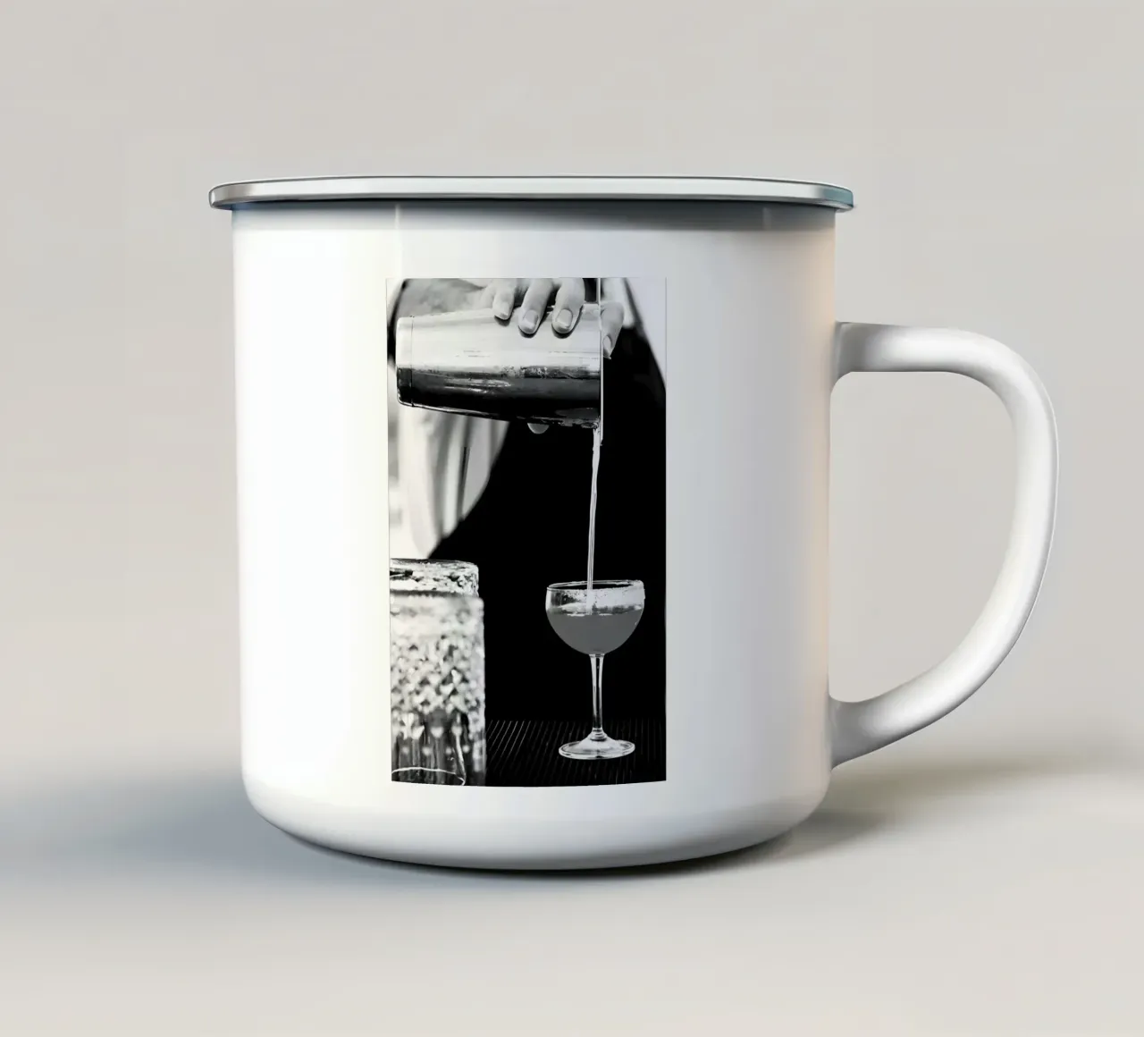 Barista tazza in smalto da mitaco