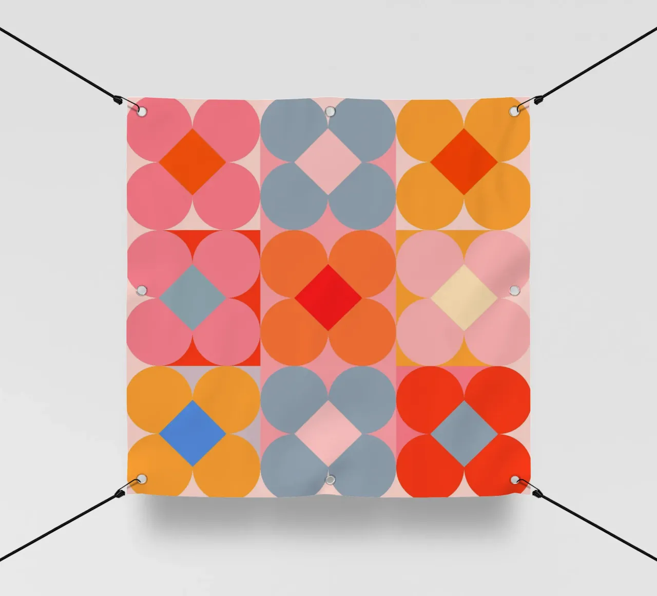 Fiori geometrici 01 telo in pvc da Gaite