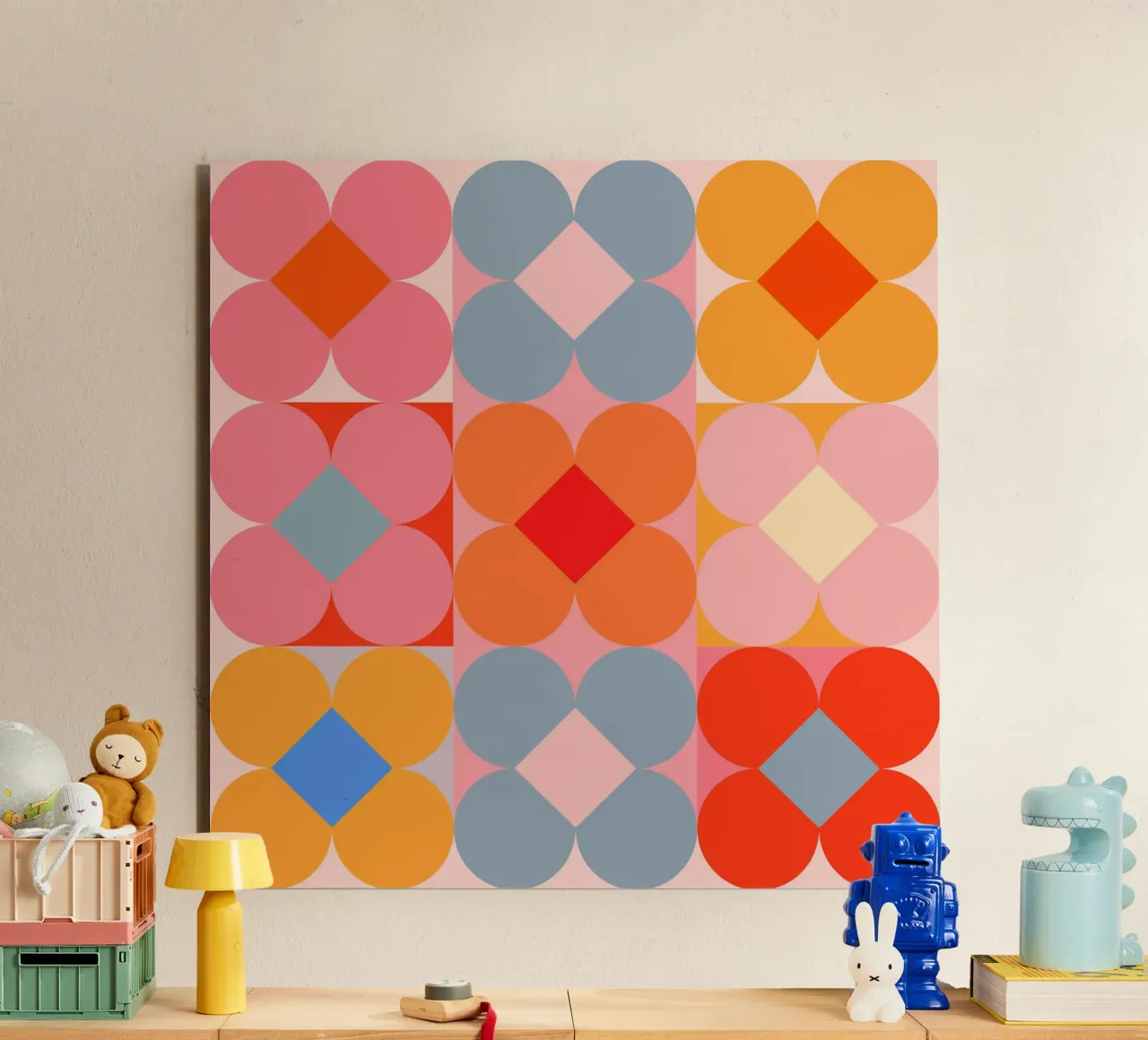 Fiori geometrici 01 alluminio dibond da Gaite