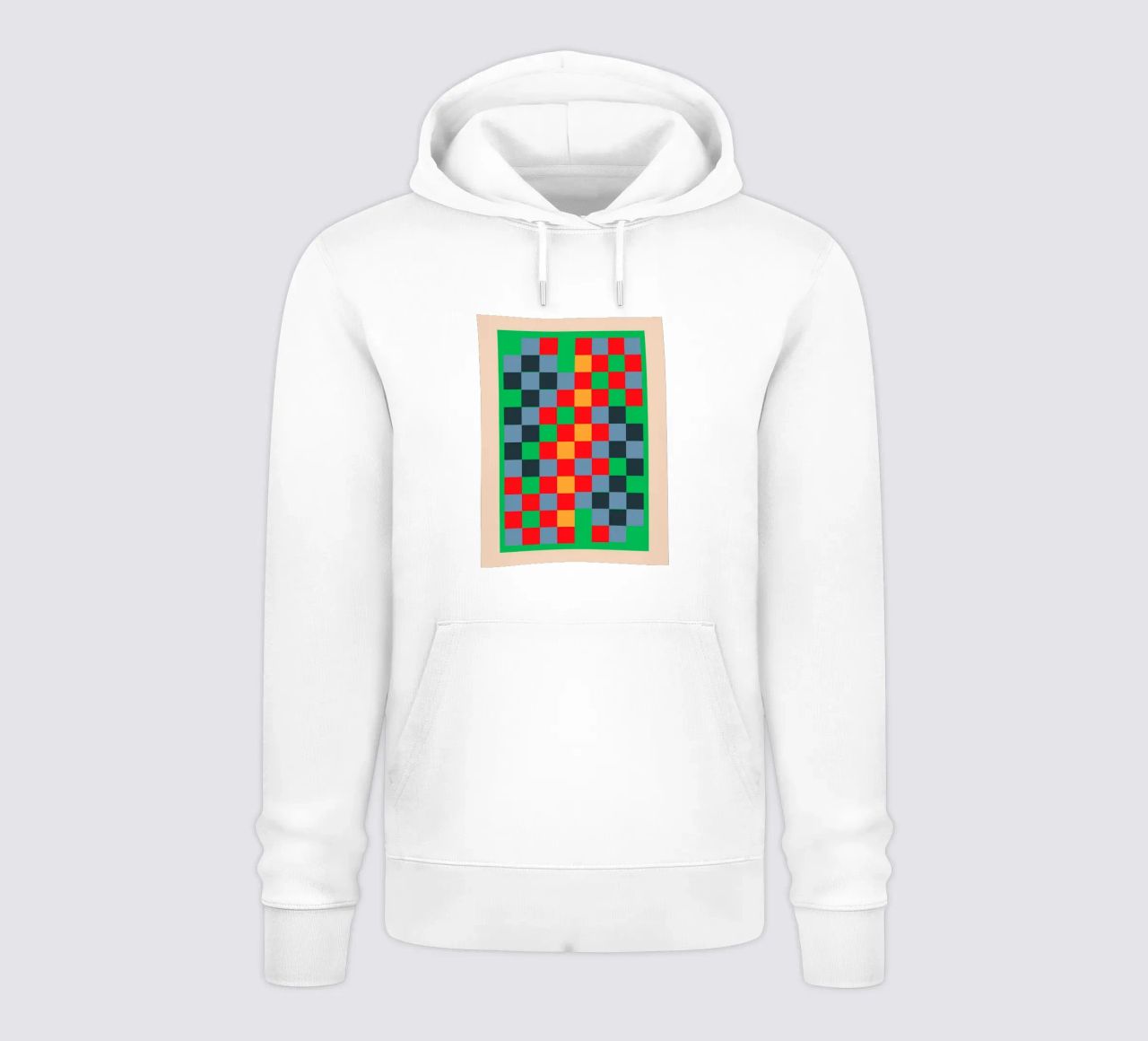 Scacchiera colorata 2 felpa con cappuccio da Gaite
