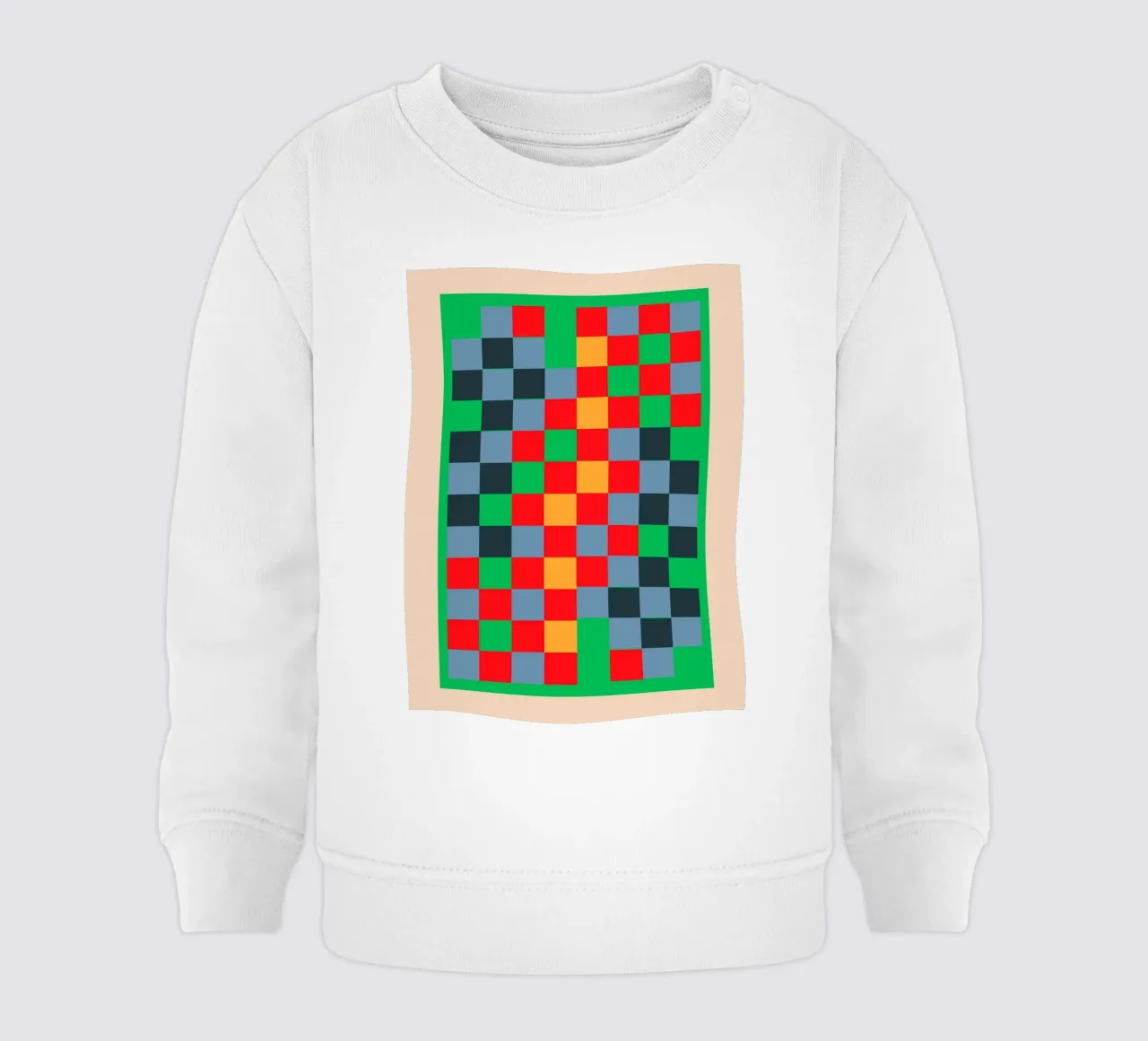 Scacchiera colorata 2 felpa neonato da Gaite