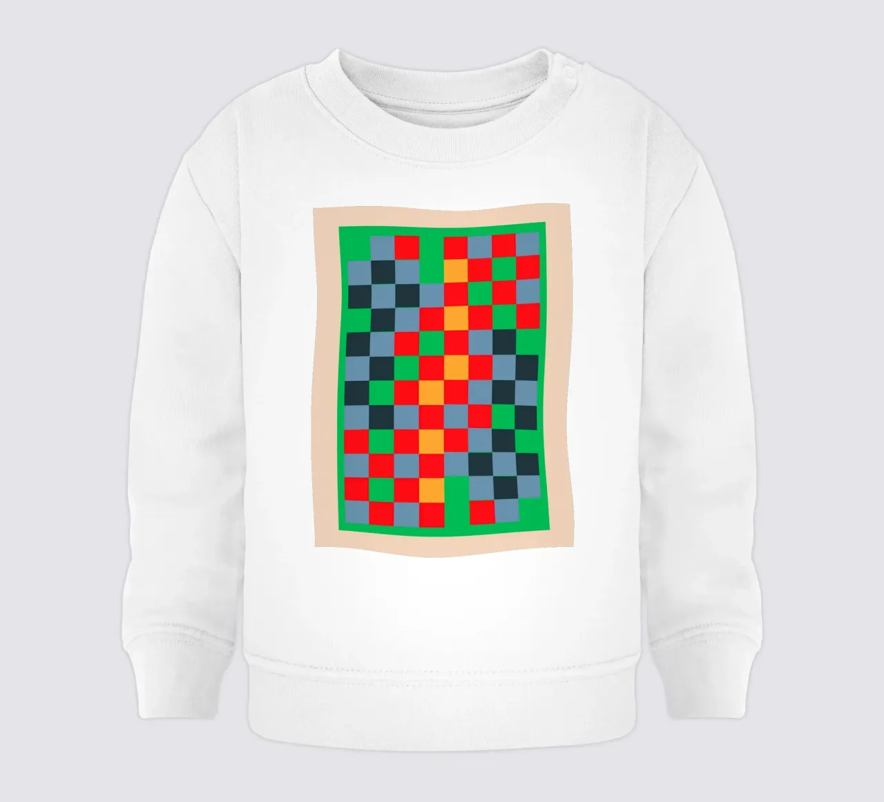 Colorful Checkerboard 2 baby sweatshirt by Gaite