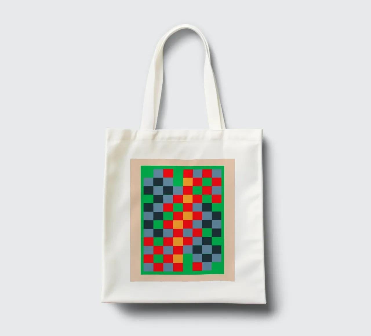 Scacchiera colorata 2 borsa in juta da Gaite