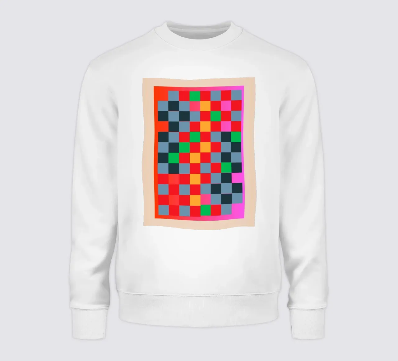 Scacchiera colorata felpa da Gaite