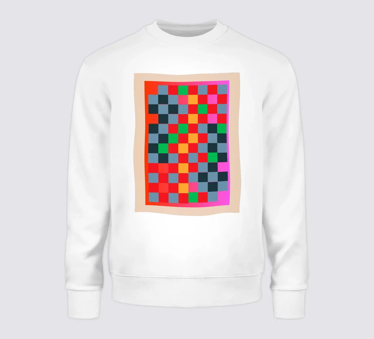 Scacchiera colorata felpa da Gaite