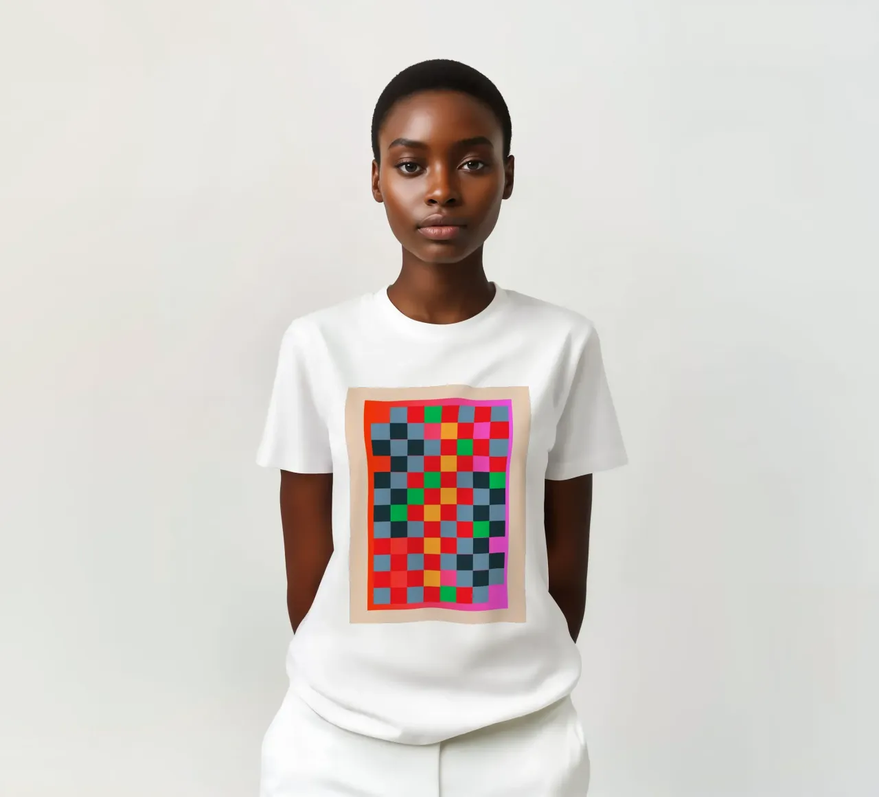 Scacchiera colorata t-shirt da Gaite