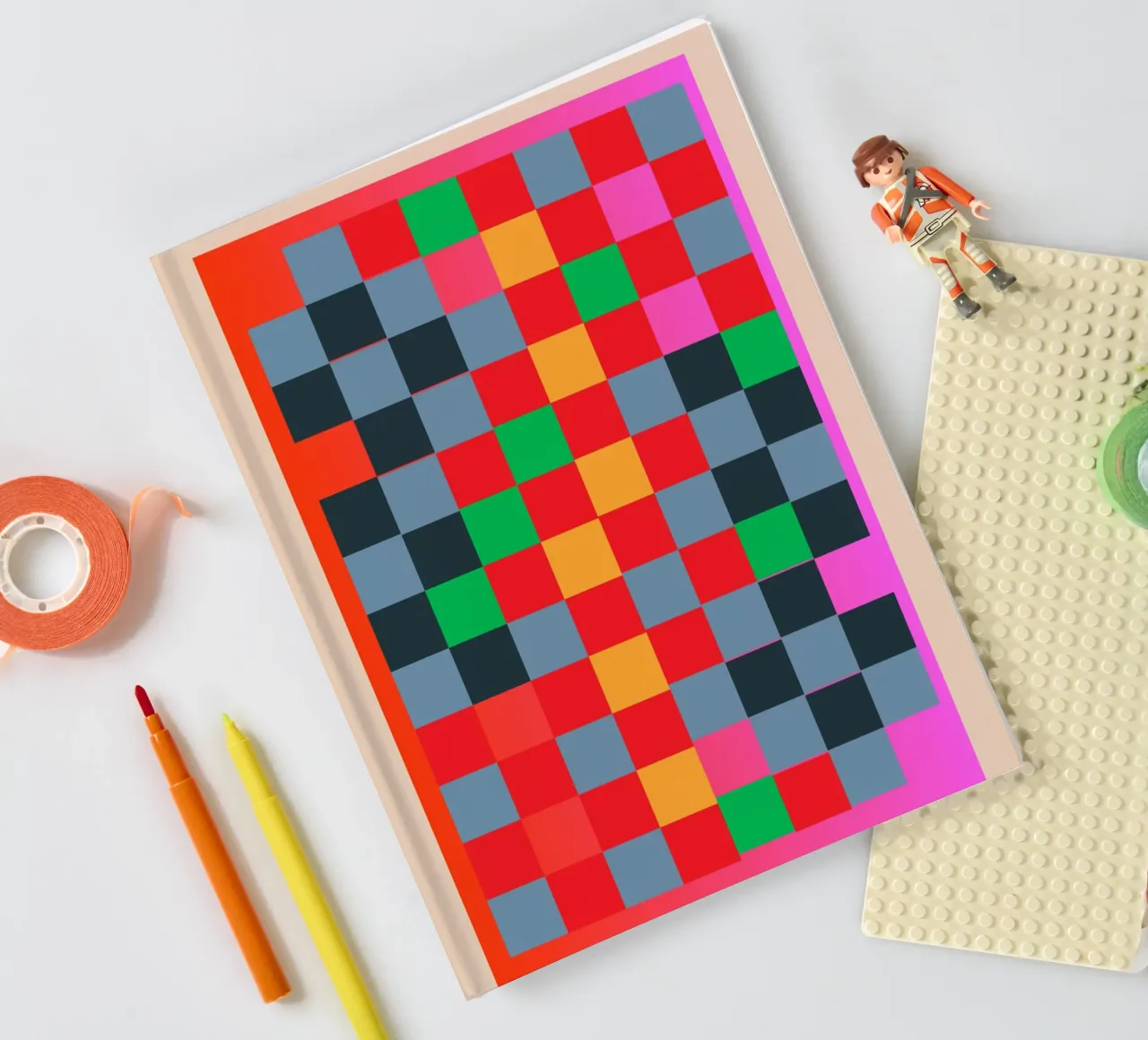 Colorful Checkerboard notebook by Gaite