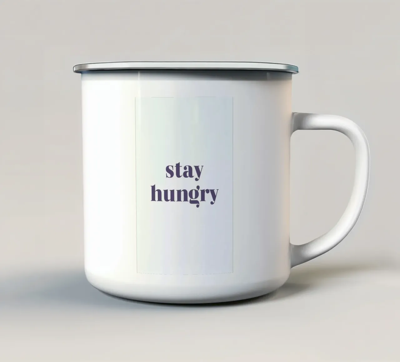 Stay Foolish tazza in smalto da Studio One