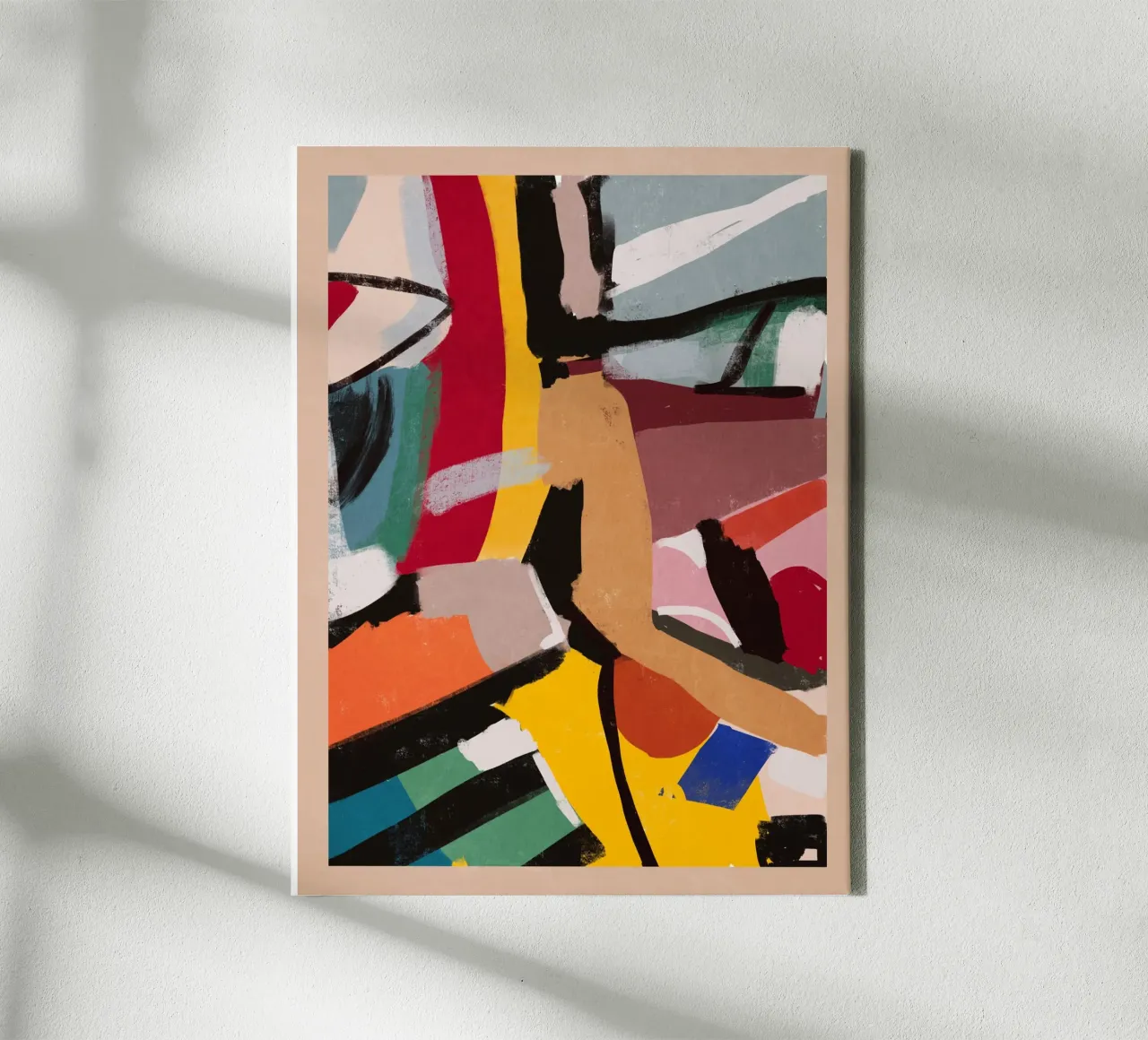 Moderne abstracte kunst 60 canvas met Baklijst van ThingDesign