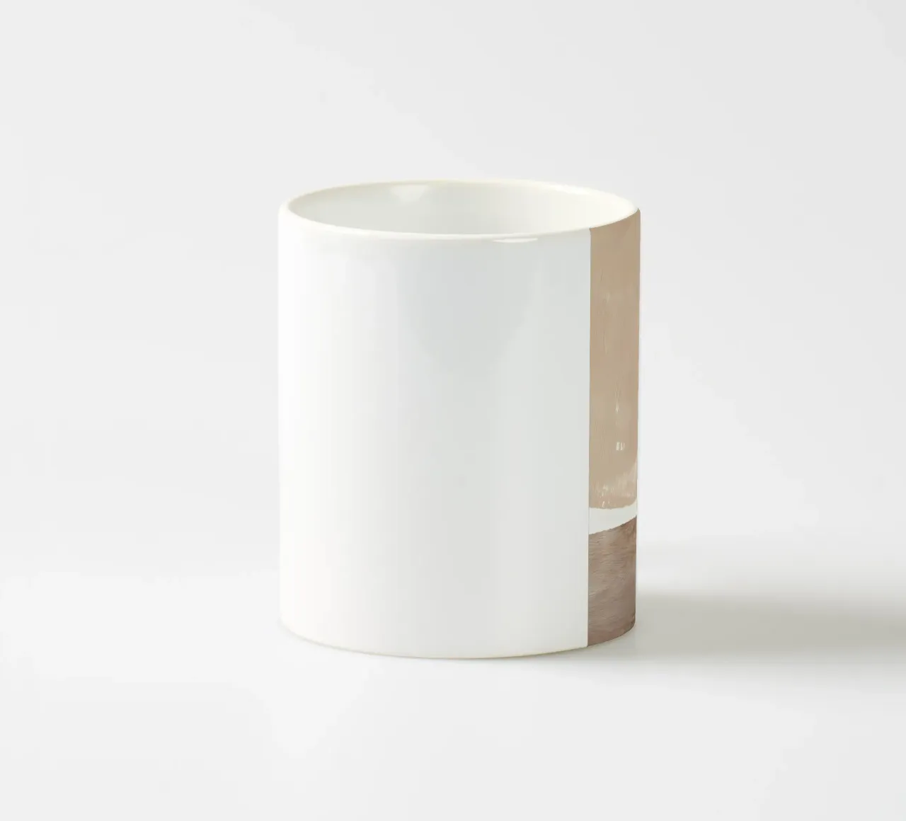 Macchie di colore beige tazza in ceramica da mitaco
