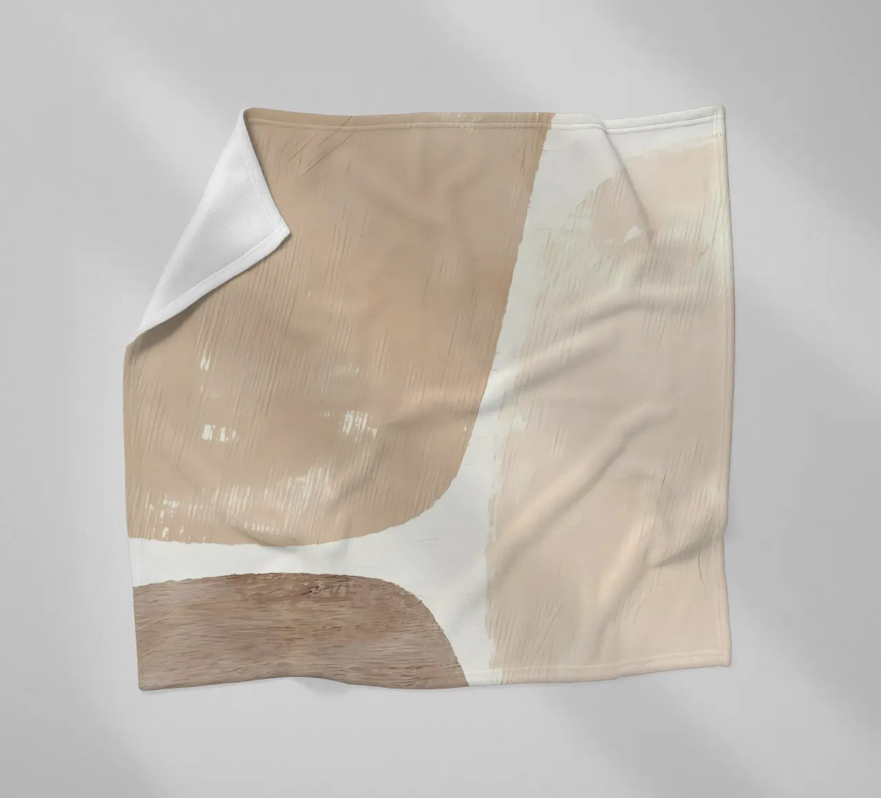 Macchie di colore beige coperta in pile da mitaco