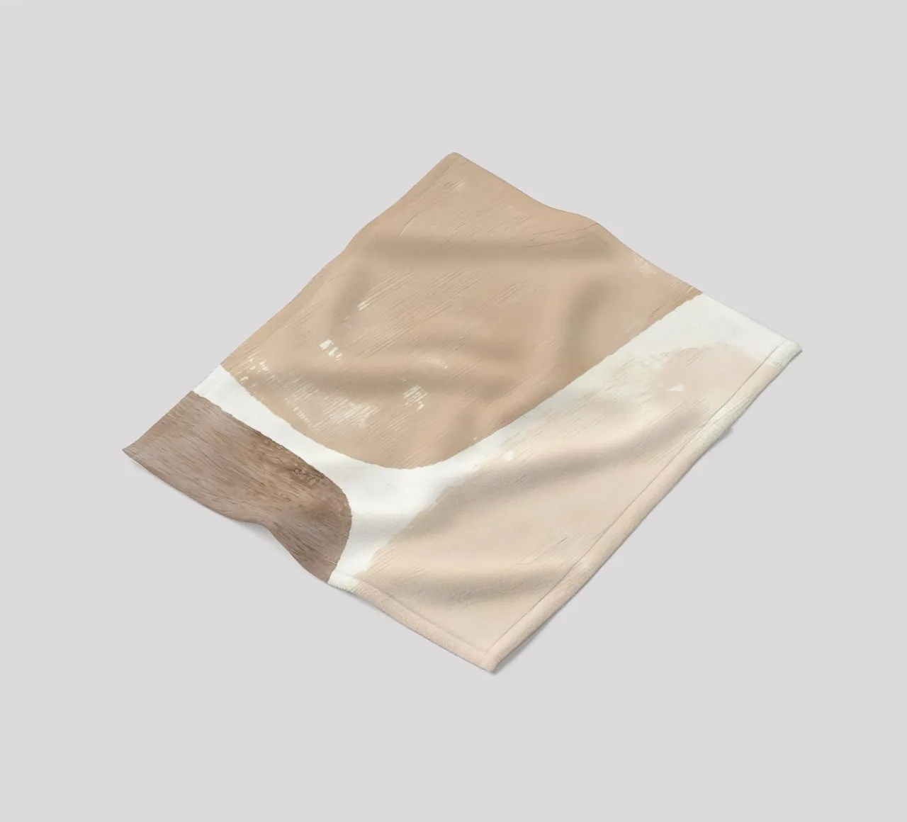 Macchie di colore beige coperta in pile da mitaco