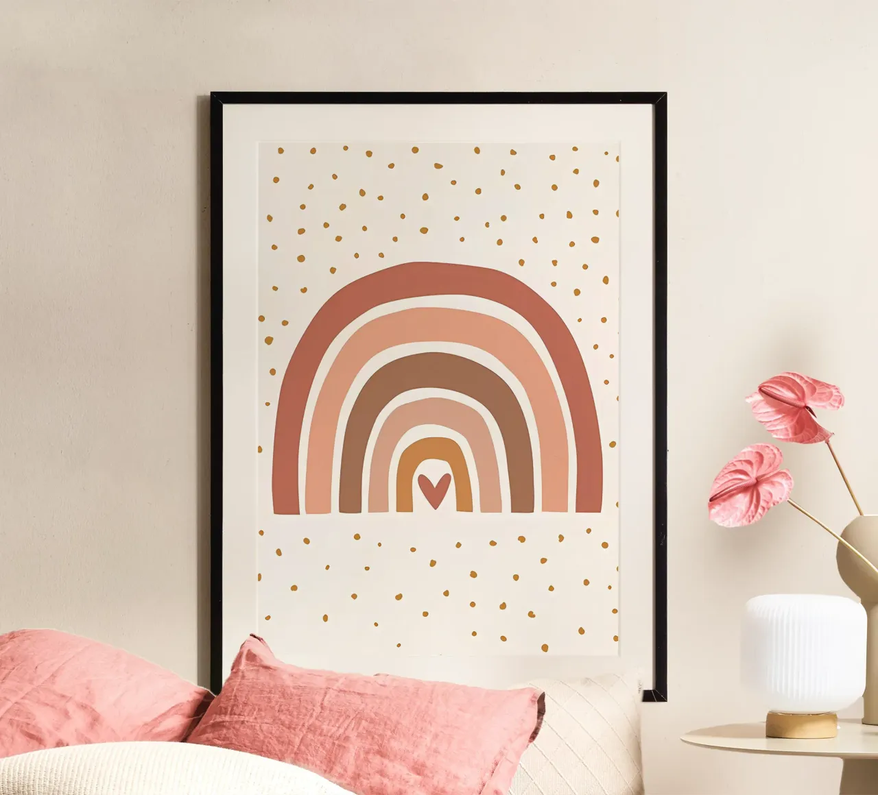 Bambini felici poster con telaio in plastica da Manhmai