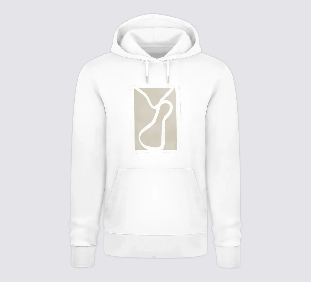 Beige felpa con cappuccio da mitaco