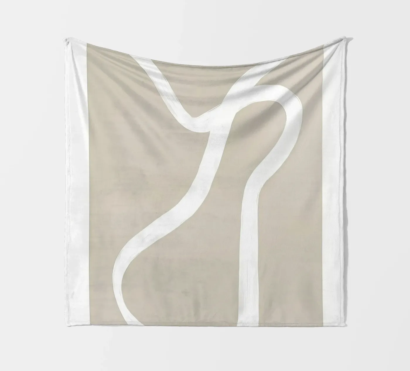 Beige coperta in pile da mitaco