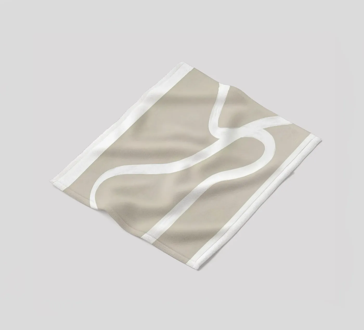 Beige coperta in pile da mitaco