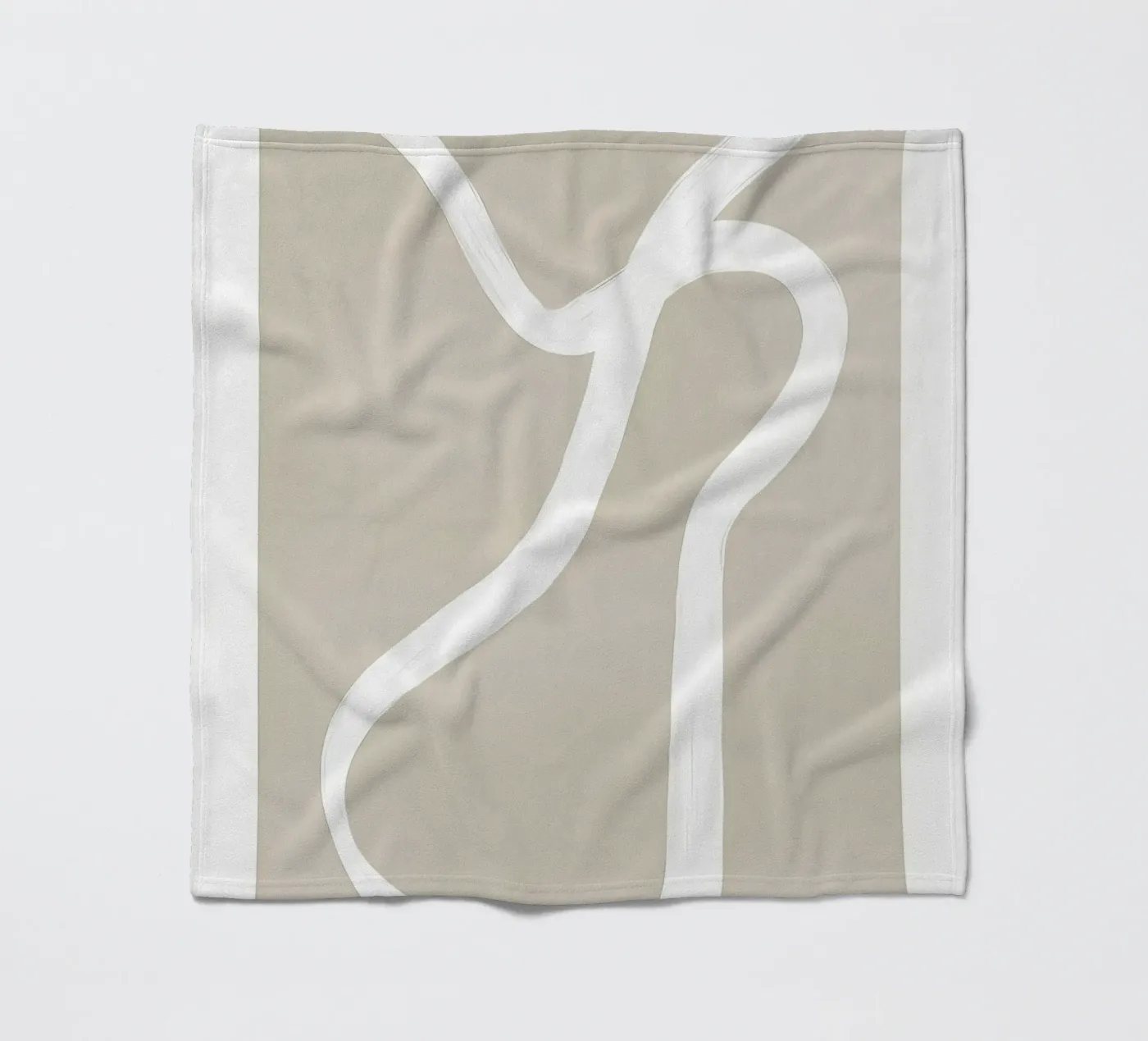 Beige coperta in pile da mitaco