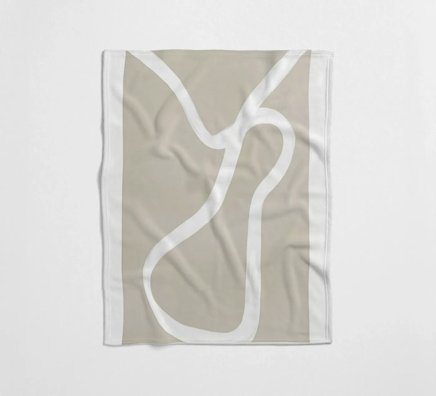 Beige coperta in pile da mitaco