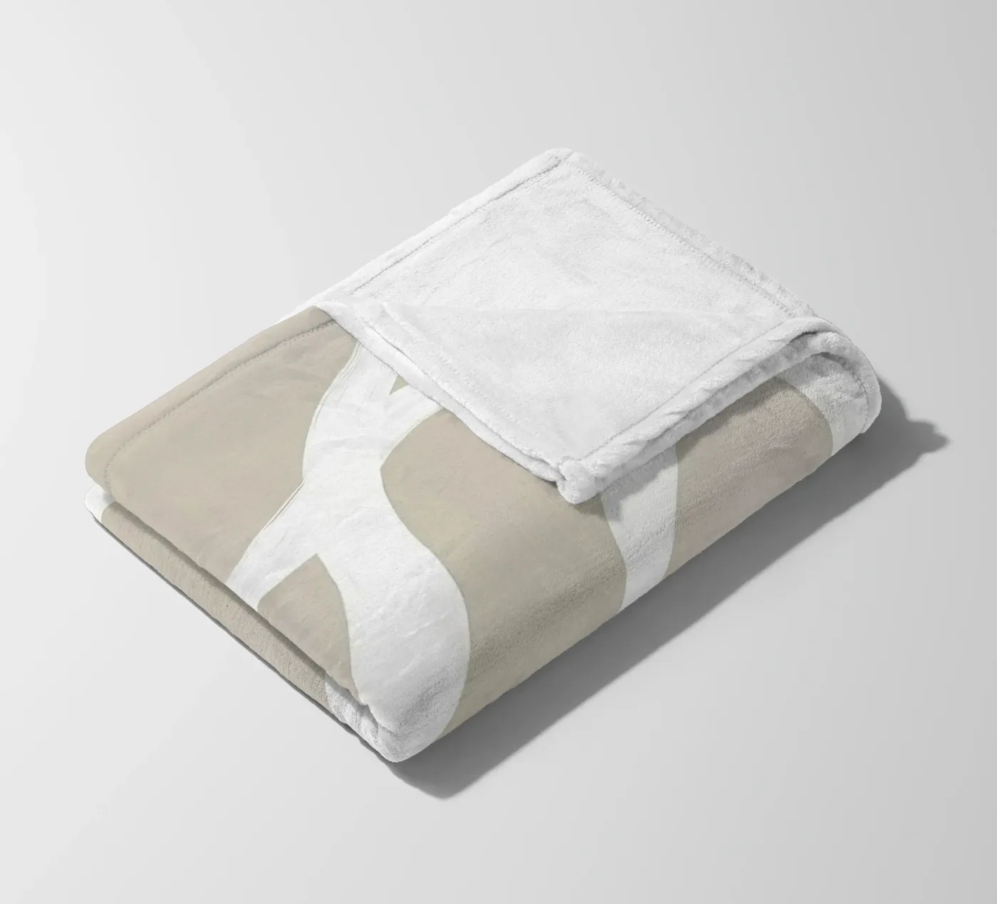 Beige coperta in pile da mitaco