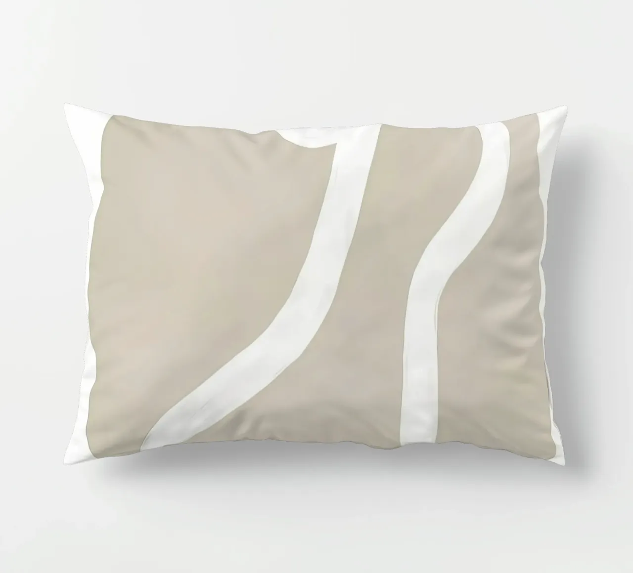 Beige decorative cushion by mitaco