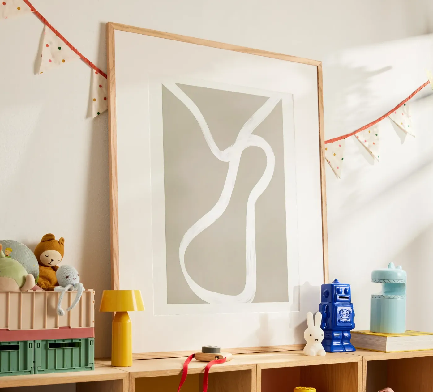Beige poster by mitaco