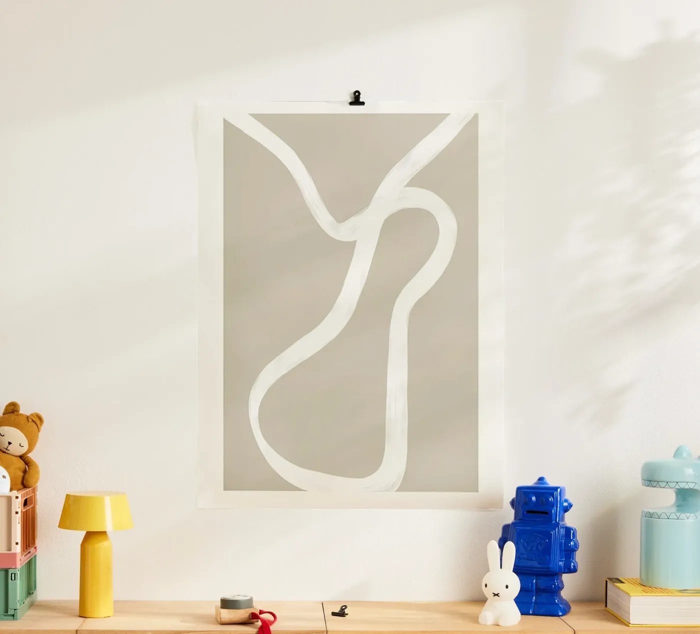 Beige poster by mitaco
