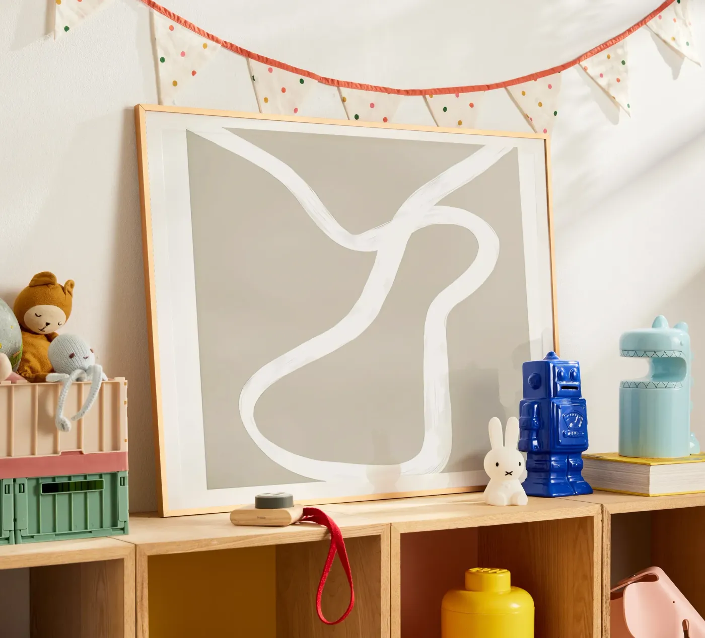 Beige poster by mitaco