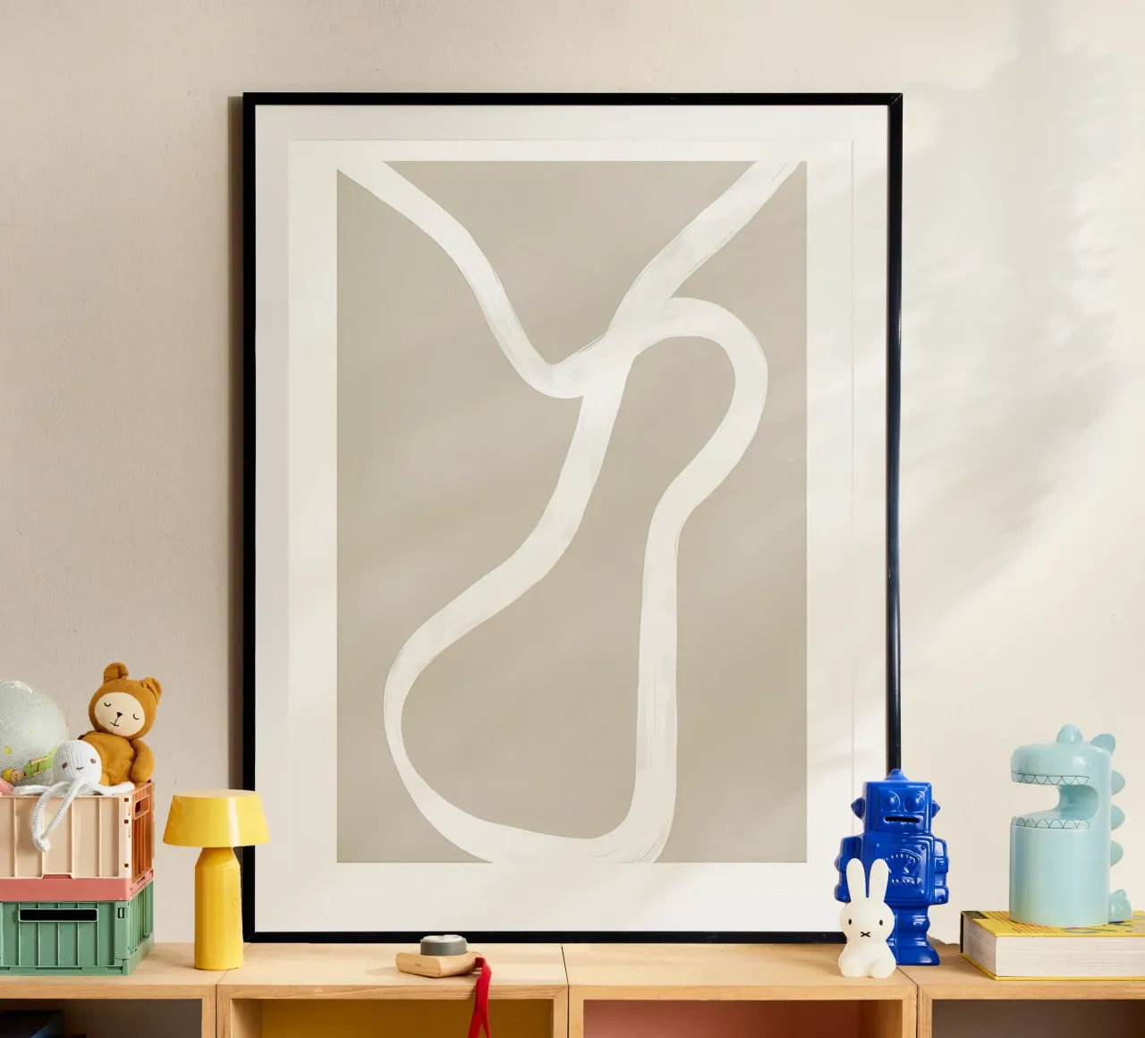 Beige poster by mitaco