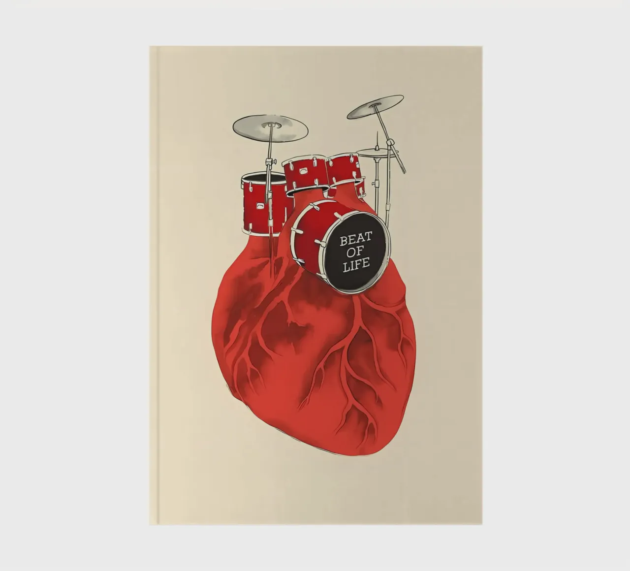 heart drum notebook by Manhmai