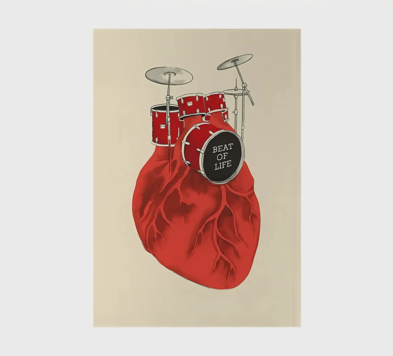 heart drum notebook by Manhmai