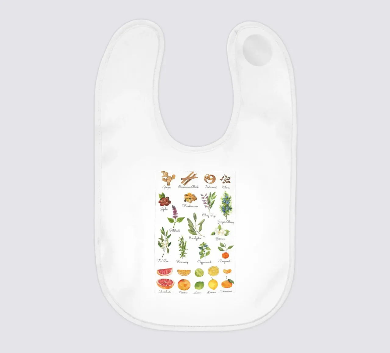Herbs baby bib by Manhmai