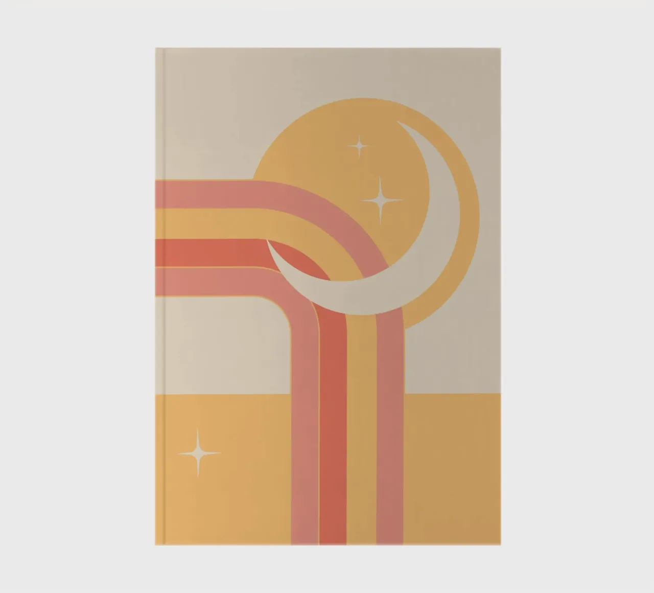 Geometric Abstraction Moon notebook by Gaite