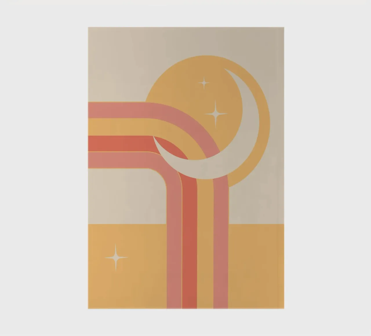 Geometric Abstraction Moon notebook by Gaite