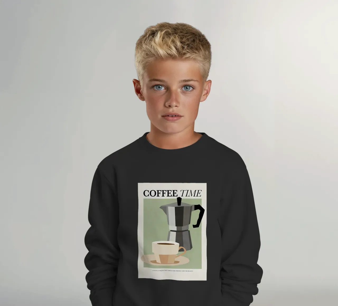 L'ora del caffè felpa bambino da mitaco