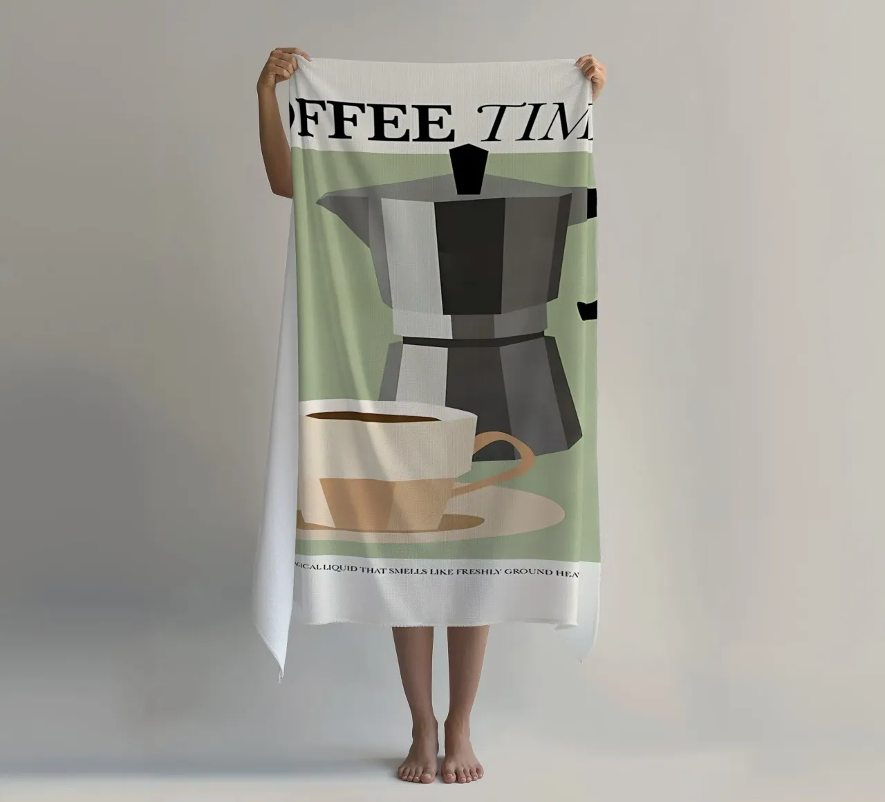 L'ora del caffè telo mare da mitaco