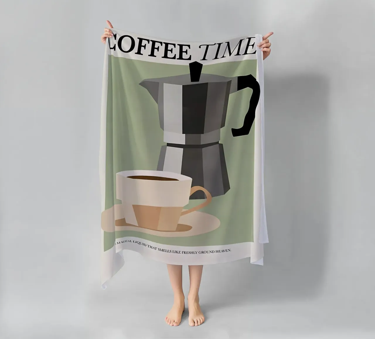 L'ora del caffè telo mare da mitaco