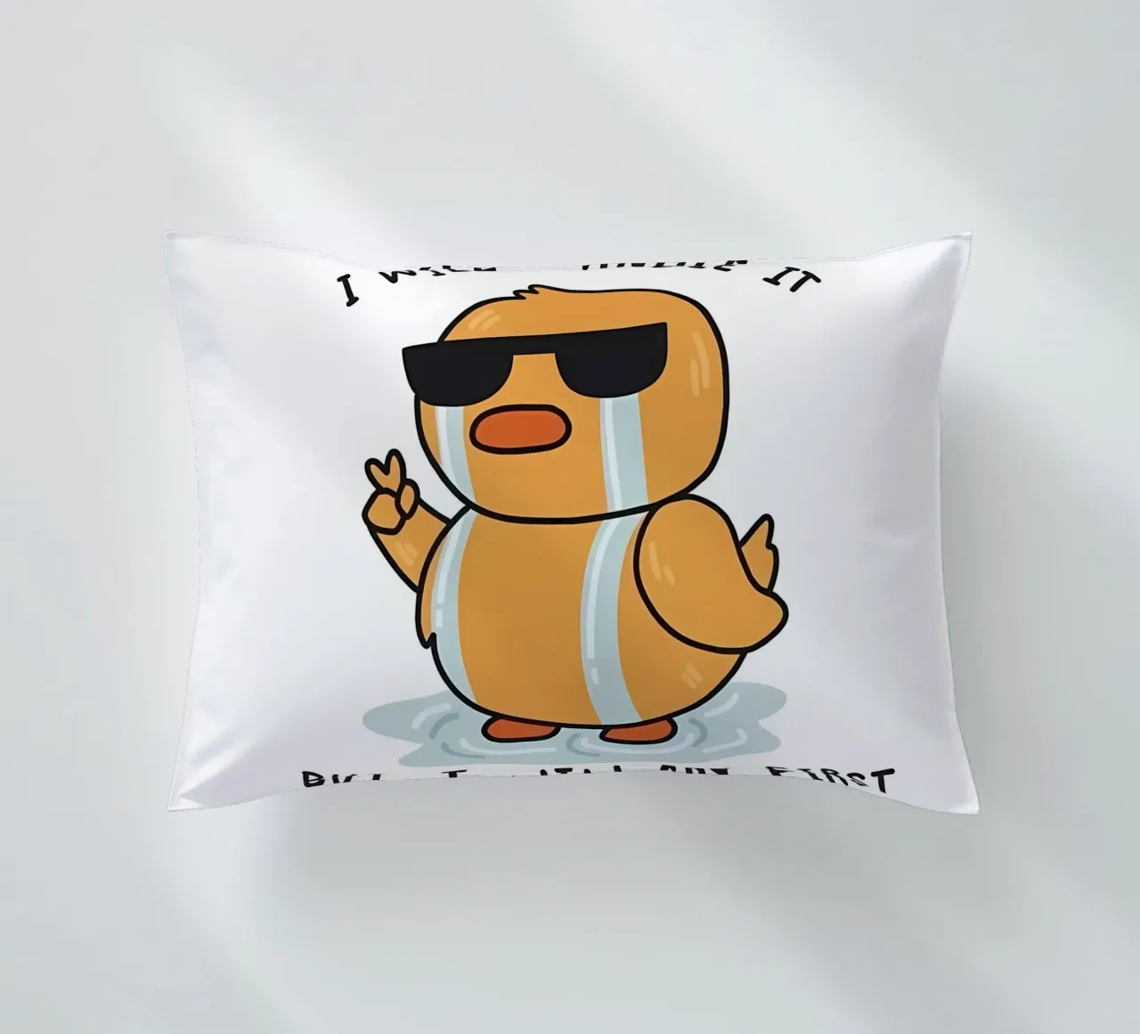 I will handle it but i will cry first decorative cushion by Manhmai