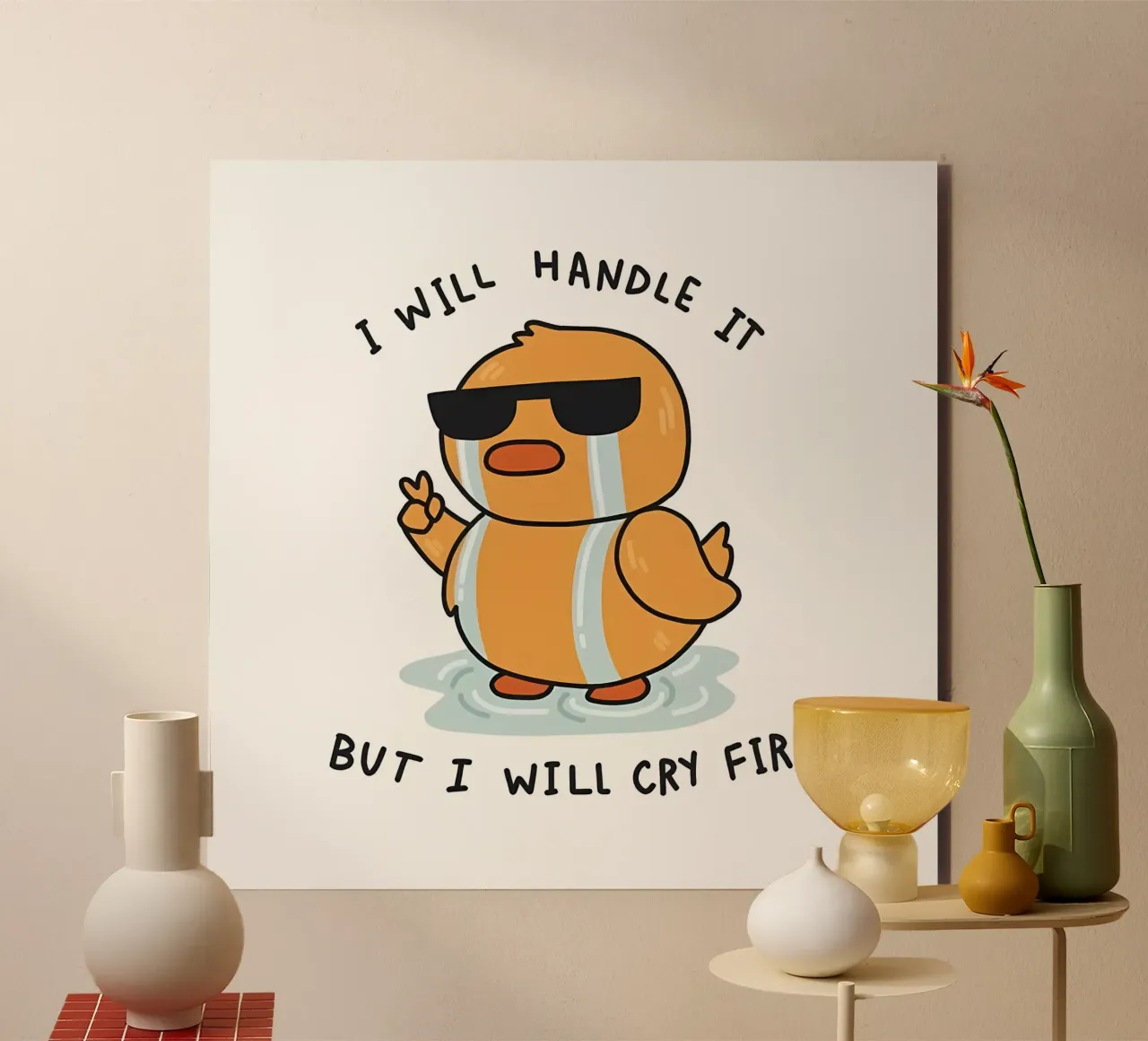 I will handle it but i will cry first alu-dibond by Manhmai