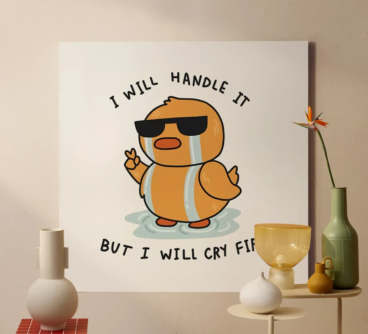 I will handle it but i will cry first canvas by Manhmai